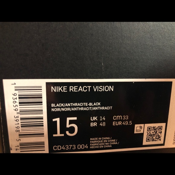 Nike Men's React Vision Running Sneakers D/MS/X - Picture 9 of 9